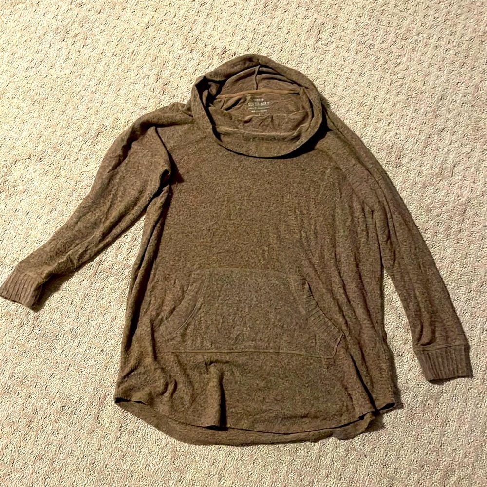 Torrid cowl neck brown/black tunic sweater - size 2